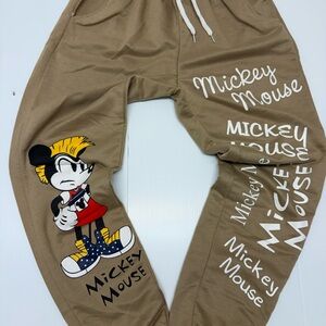 Mickey Mouse Tan Joggers for Women